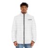 Men's White Puffer Jacket - Lightweight, Cozy, Ideal for Outdoor Adventures